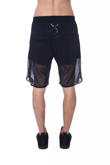  - Black Polyester Men Short