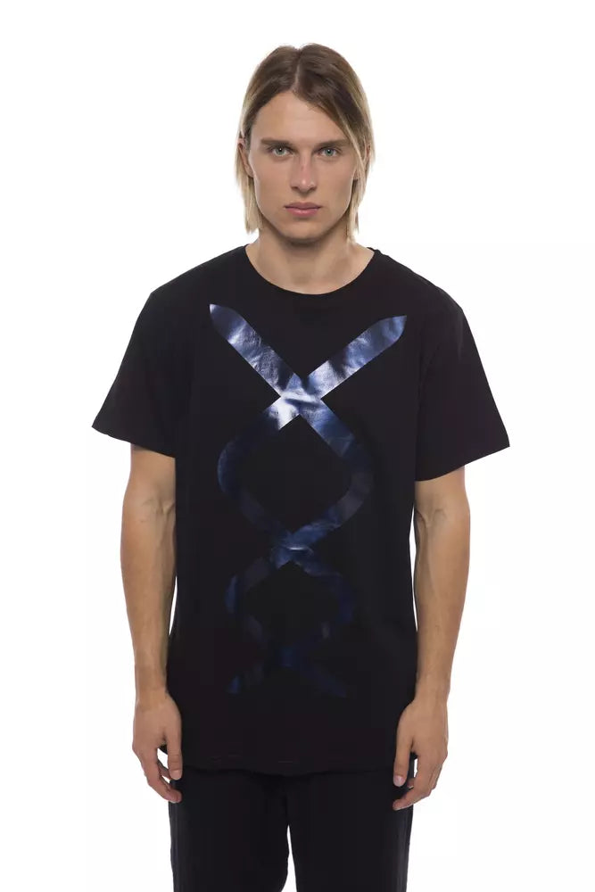  - Black Cotton Men T-Shirt