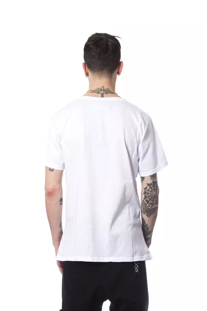  - White Cotton Men T-Shirt