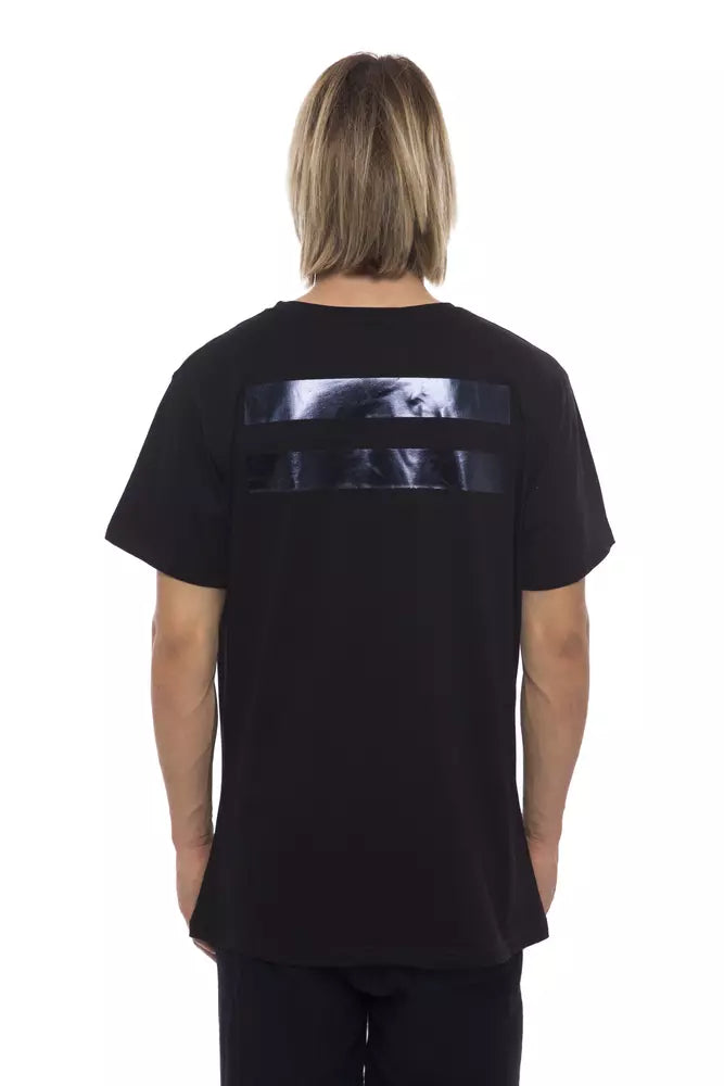  - Black Cotton Men T-Shirt