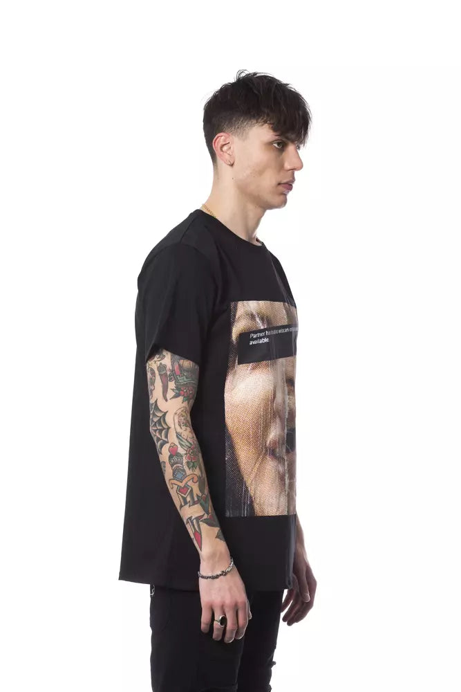  - Black Cotton Men T-Shirt