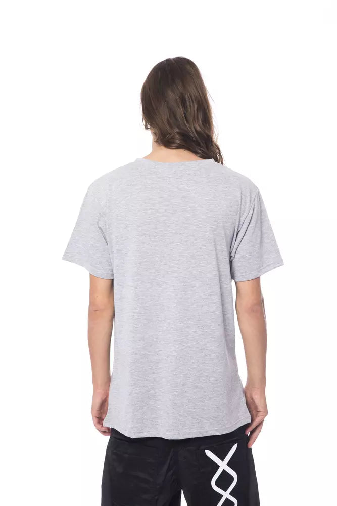  - Gray Cotton Men T-Shirt