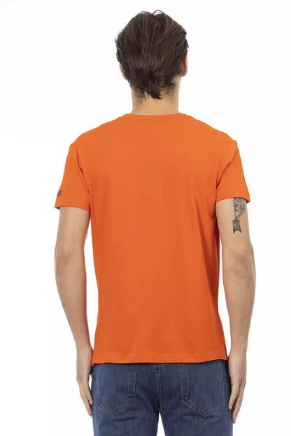  - Orange Cotton Men T-Shirt