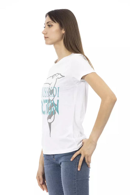  - White Cotton Women Top