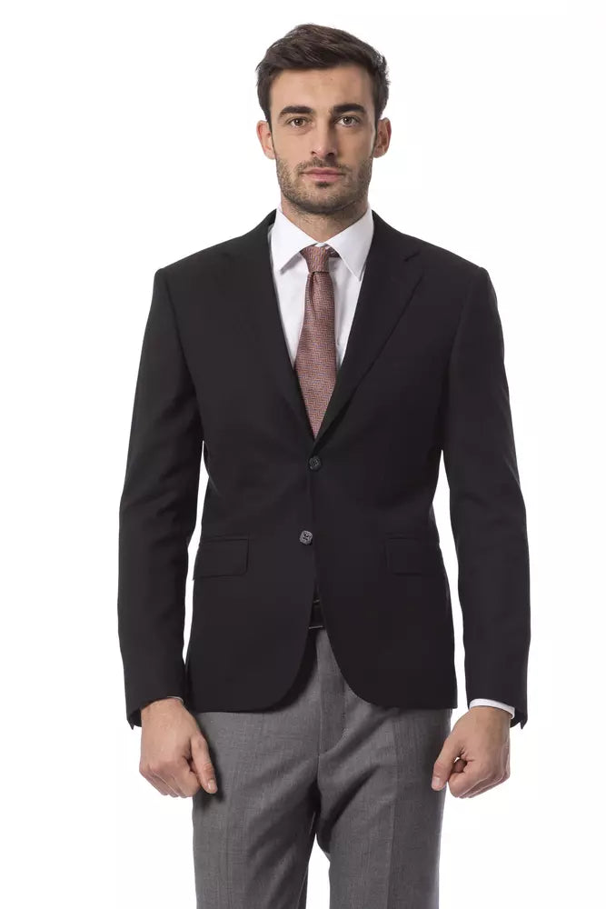  - Black Wool Men's Blazer