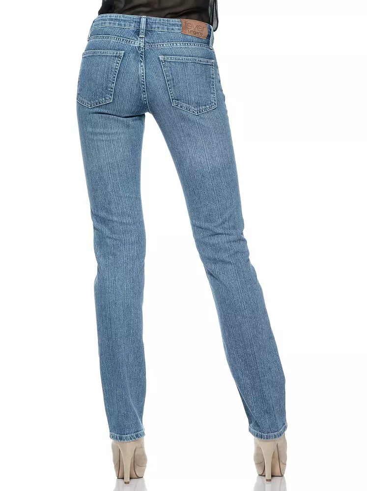  - Light Blue Cotton Women Jeans