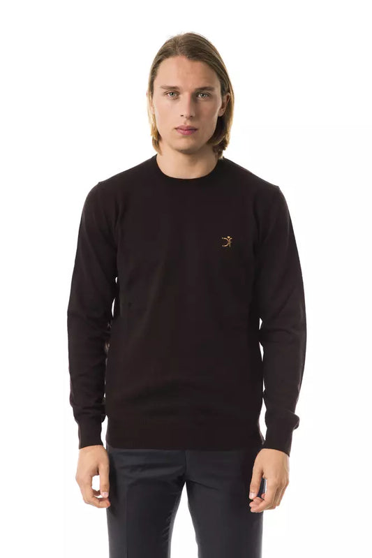  - Brown Merino Wool Men Sweater