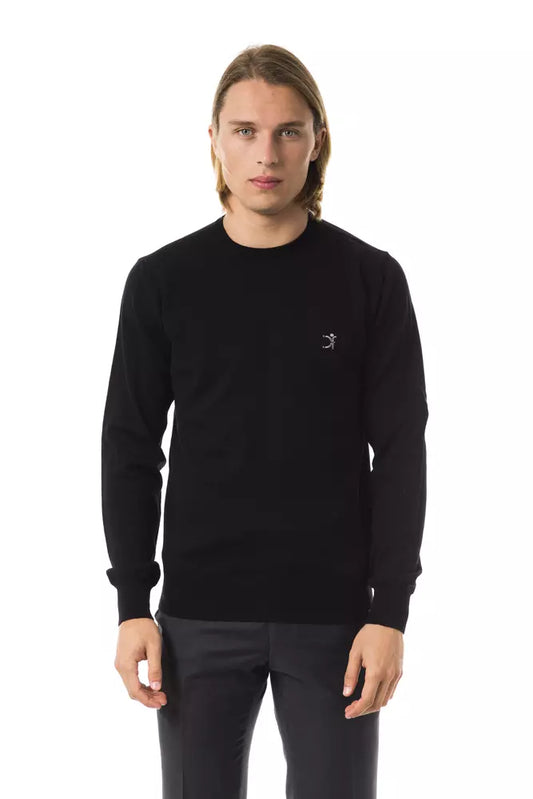  - Black Merino Wool Men Sweater