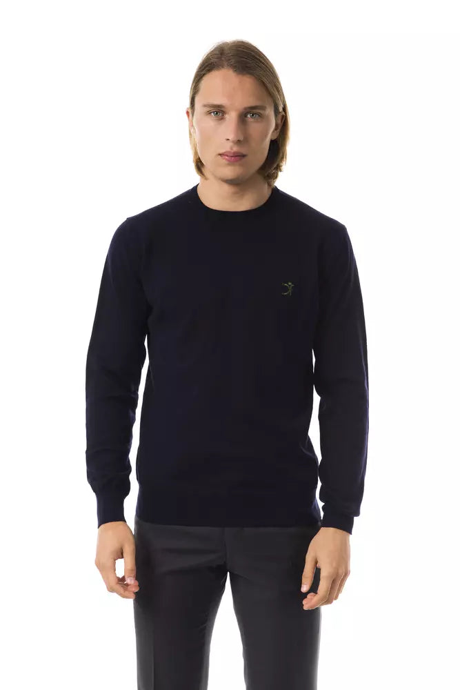  - Blue Merino Wool Men Sweater