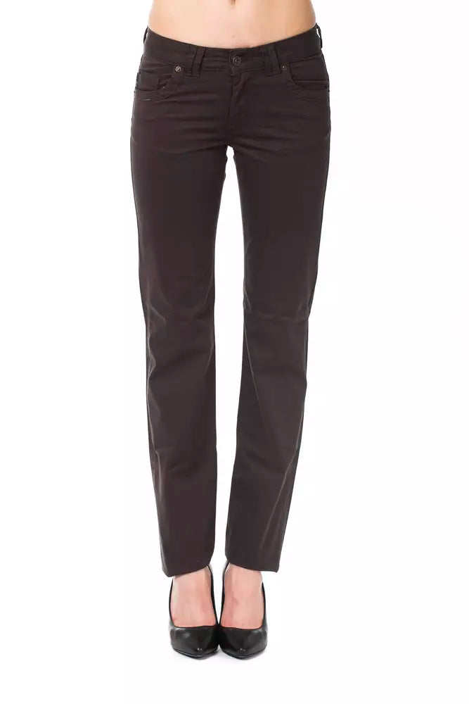  - Brown Cotton Women Pants