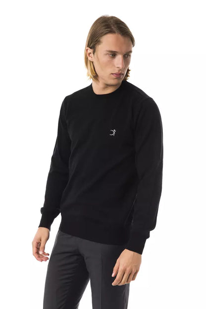  - Black Merino Wool Men Sweater