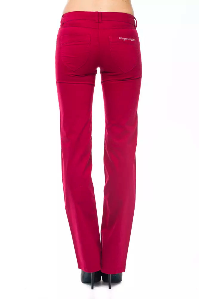  - Red Cotton Women Pants