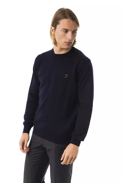  - Blue Merino Wool Men Sweater