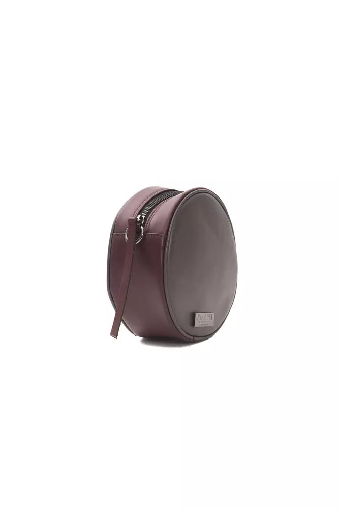  - Chic Burgundy Small Oval Crossbody Bag