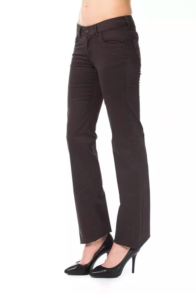  - Brown Cotton Women Pants