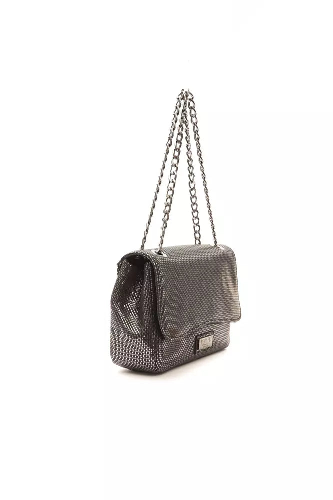  - Gray Leather Women Crossbody Bag