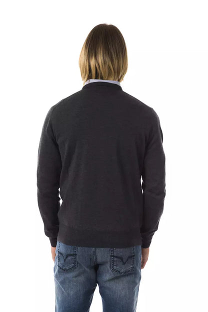  - Gray Merino Men Sweater