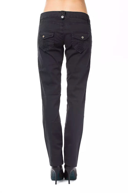  - Blue Cotton Women Pants