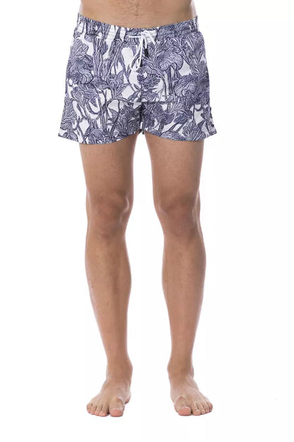  - Light Blue Polyester Mens Swimwear