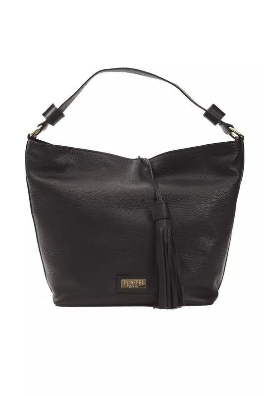  - Black Leather Women Shoulder Bag