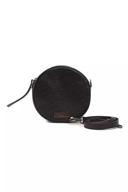  - Black Leather Women Crossbody Bag