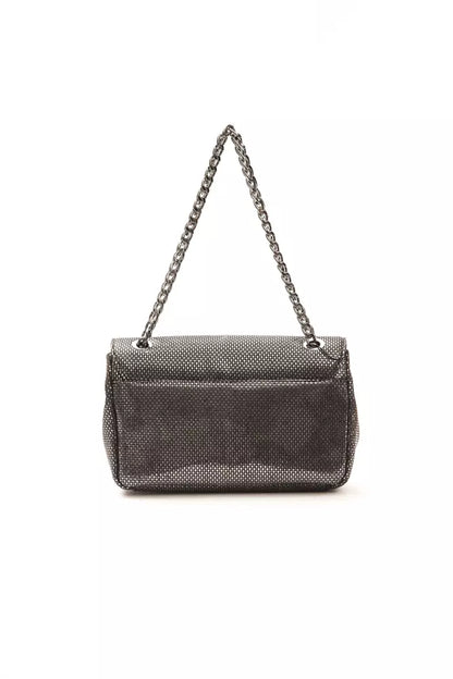  - Gray Leather Women Crossbody Bag