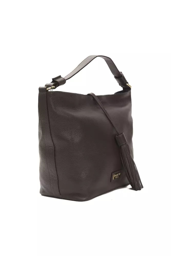  - Brown Leather Women Shoulder Bag