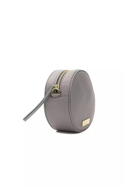  - Gray Leather Women Crossbody Bag