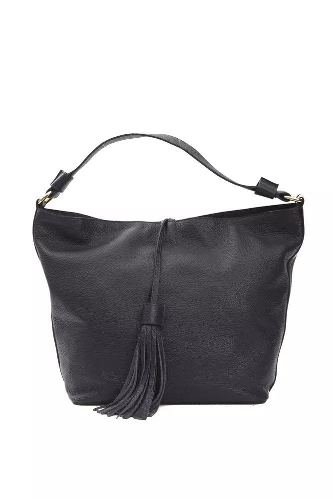  - Gray Leather Women Shoulder Bag