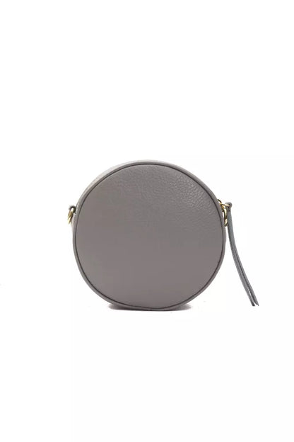  - Gray Leather Women Crossbody Bag