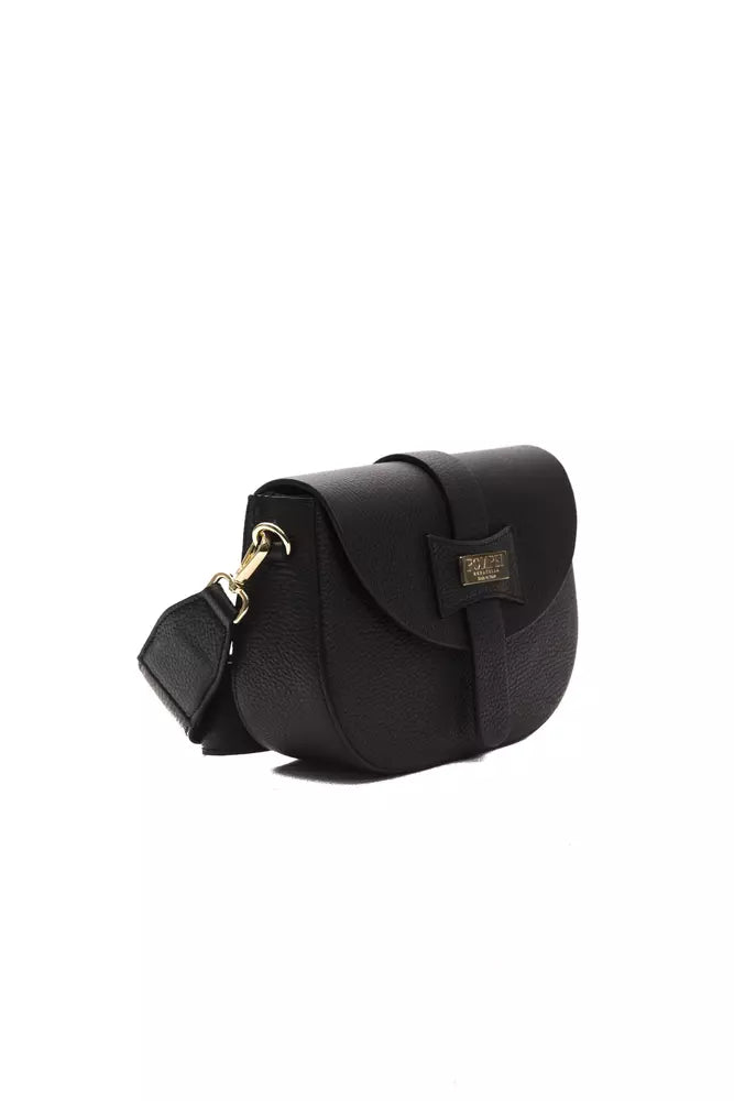  - Black Leather Women Crossbody Bag