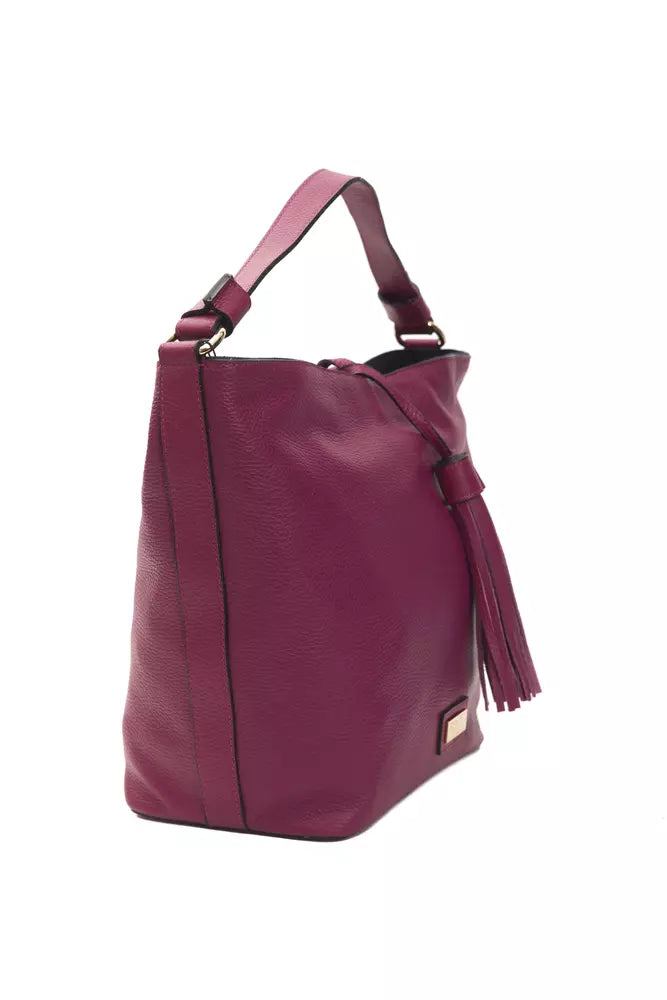  - Burgundy Leather Women Shoulder Bag