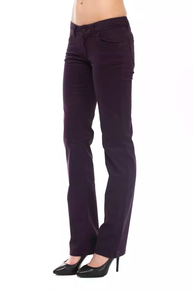  - Purple Cotton Women Jean