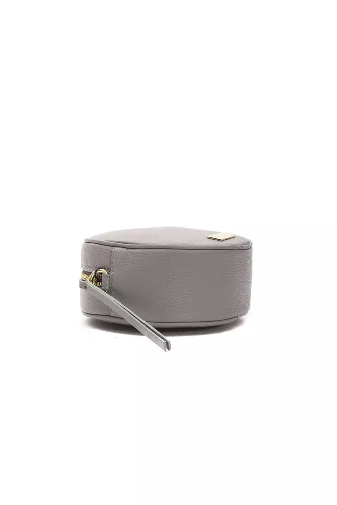  - Gray Leather Women Crossbody Bag