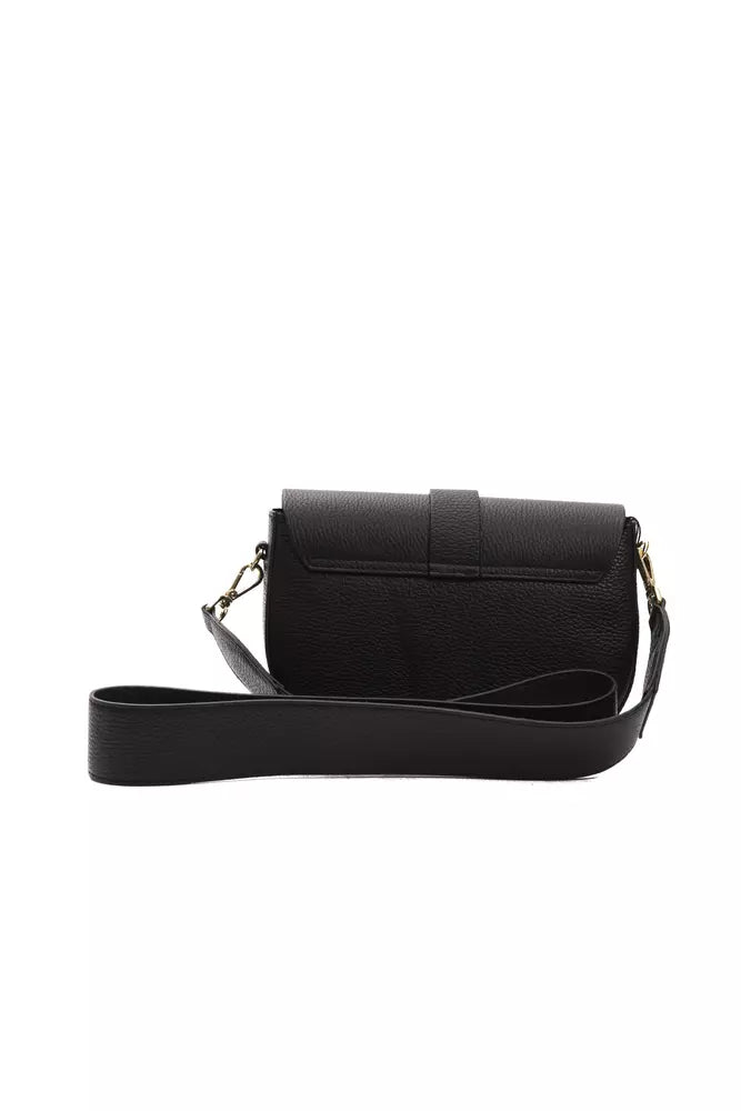  - Black Leather Women Crossbody Bag