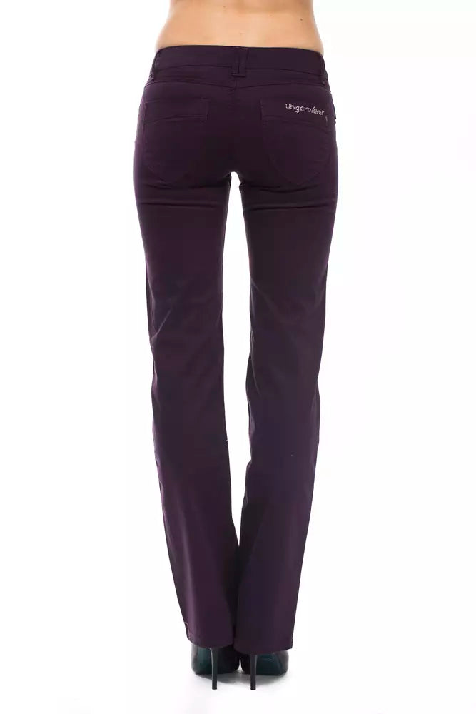  - Purple Cotton Women Jean