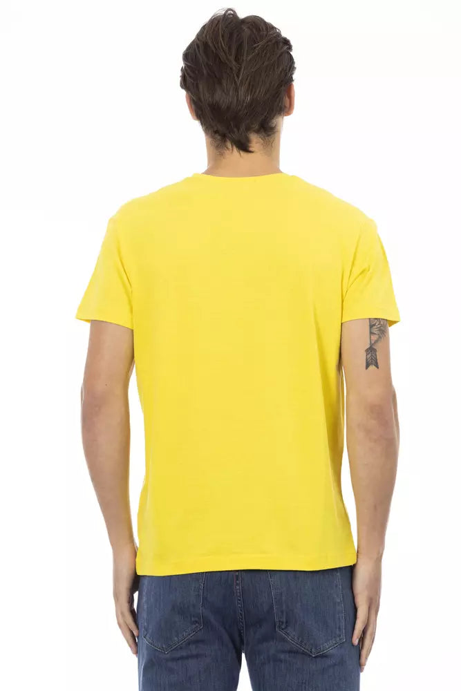  - Yellow Cotton Men T-Shirt