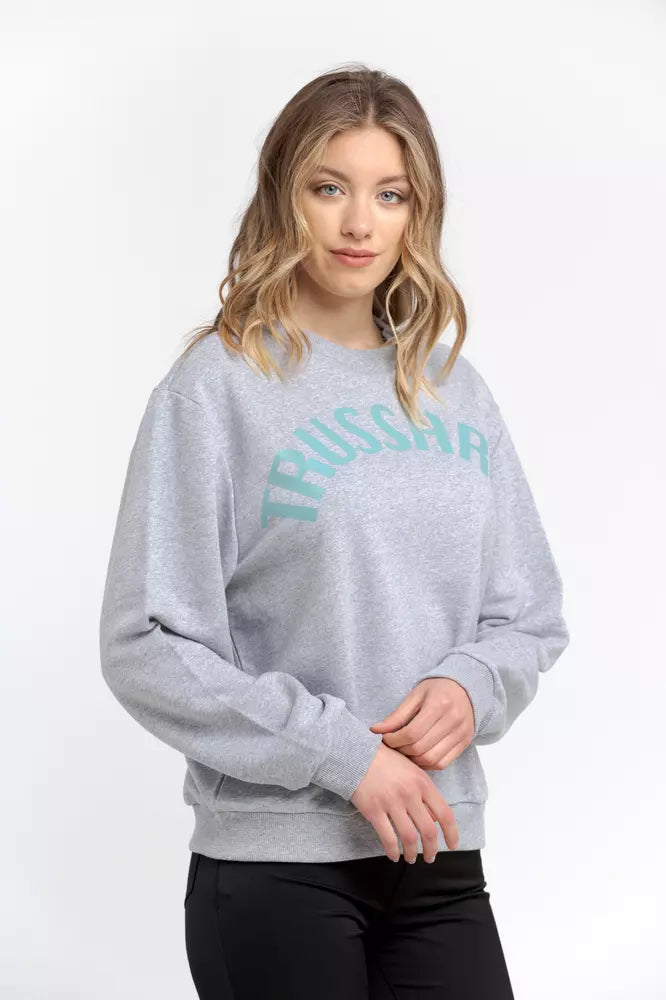  - Gray Cotton Women Sweater