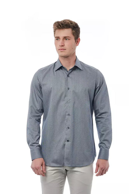  - Black Cotton Men Shirt