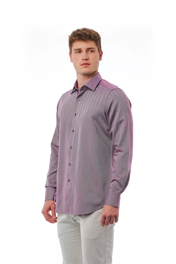  - Burgundy Cotton Men Shirt