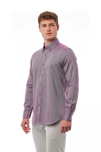  - Burgundy Cotton Men Shirt