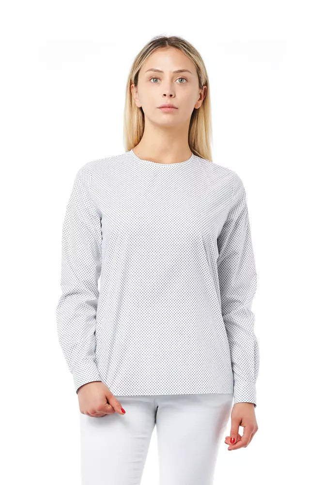  - White Cotton Women Shirt