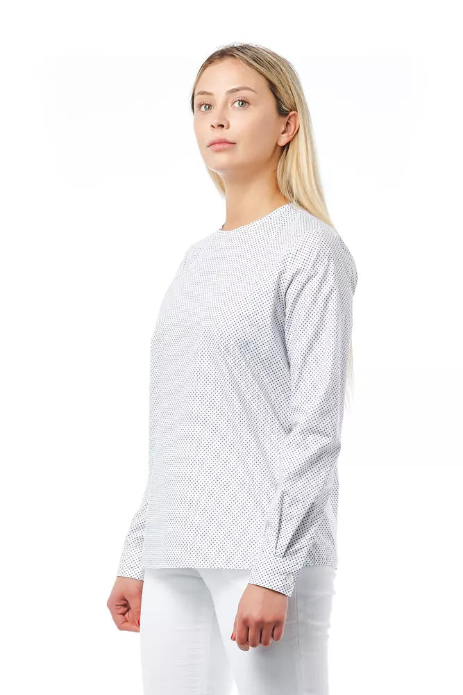  - White Cotton Women Shirt