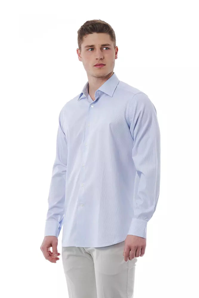  - Light Blue Cotton Men Shirt