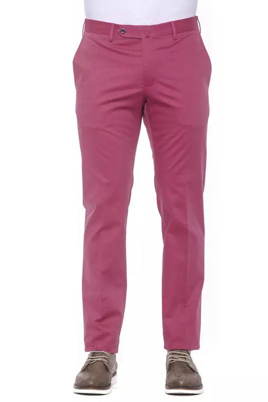  - Fuchsia Cotton Men Trouser