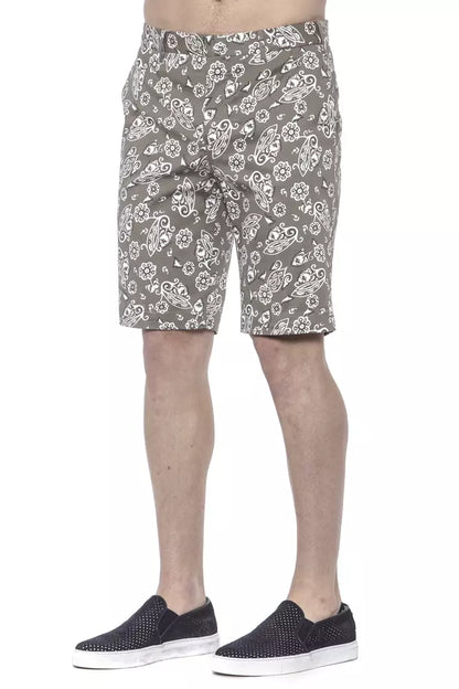  - Green Cotton Mens Bermuda Short