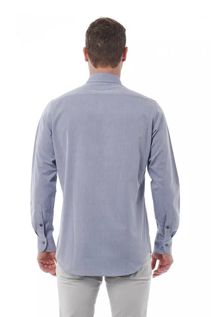  - Gray Cotton Men Shirt