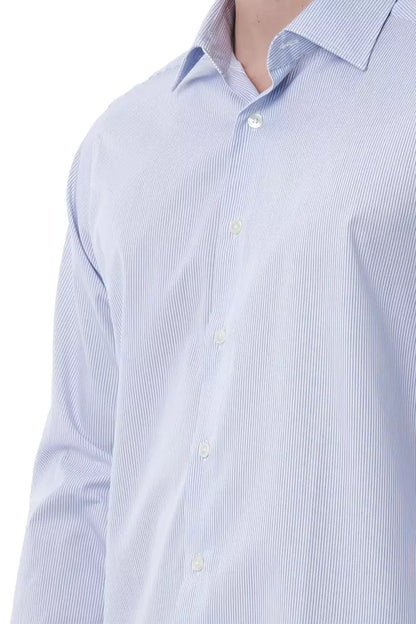  - Light Blue Cotton Men Shirt