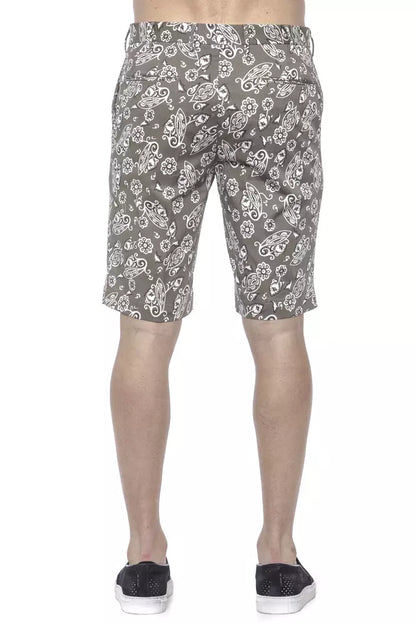  - Green Cotton Mens Bermuda Short