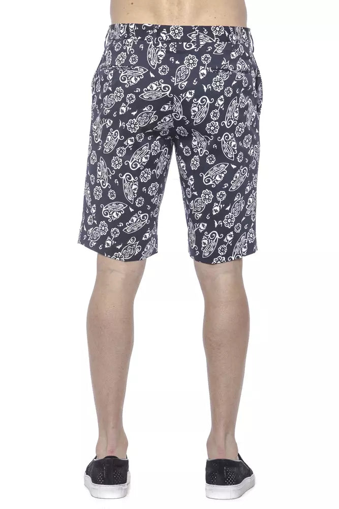  - Blue Cotton Mens Bermuda Short